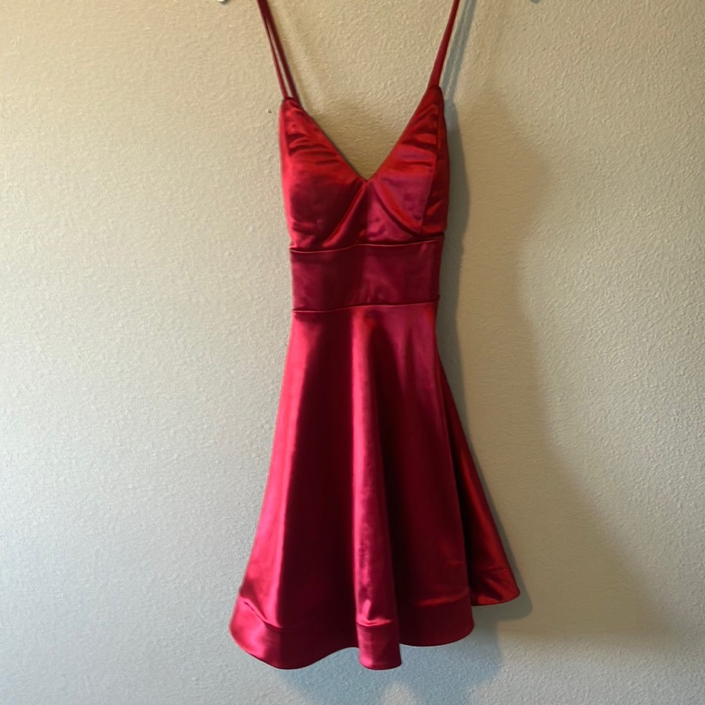 red formal dress